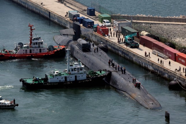 US Navy Rehearses Docking Nuclear-Armed Submarine in South Korea