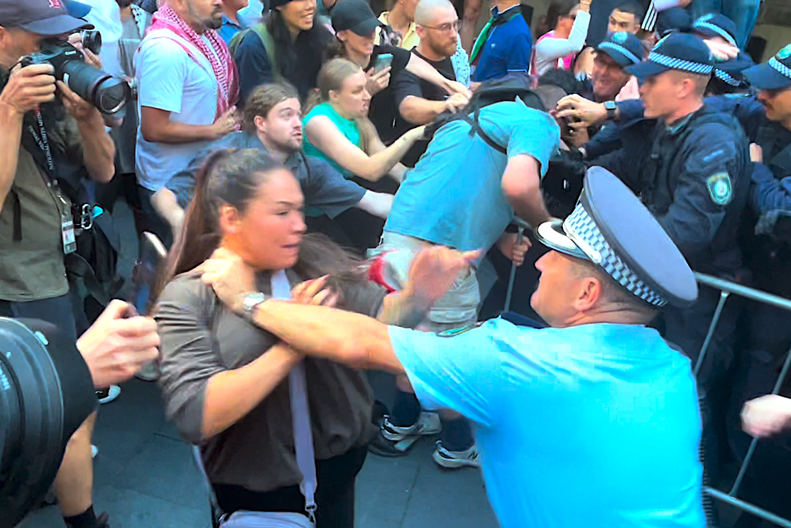 Police Attack Anti-Herzog Protesters in Sydney