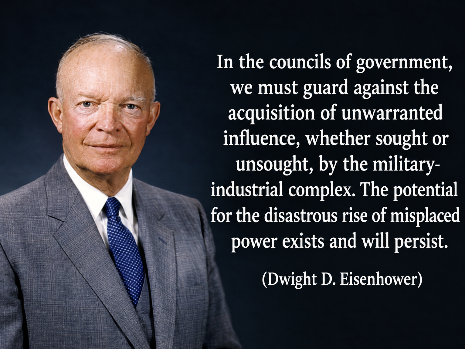 Eisenhower and Washington Both Spoke Out Against War