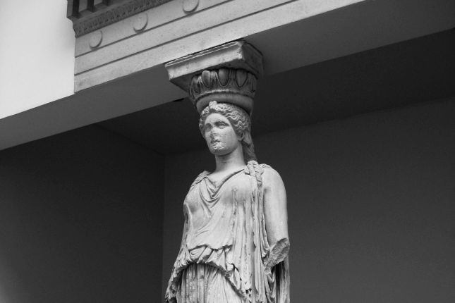 The Sixth Caryatid from the British Museum awaits its return home.