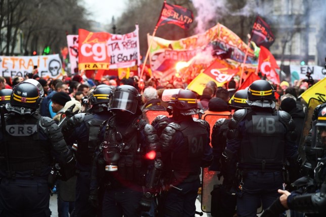 French police step up crackdown on protests vs Macron’s imposition of pension cuts